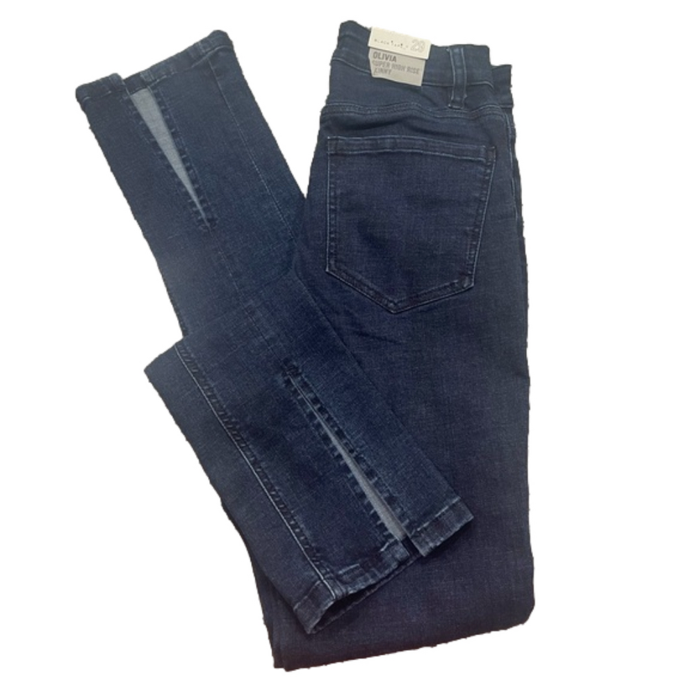 Black tape_ women’s denim 29 Olivia Super High rise skinny split front jeans